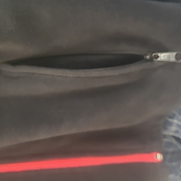 Columbia Fleece Jacket Charcoal Gray Pink Full Zip Hand Pockets XL - Picture 8 of 8